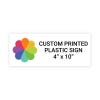 Color Sign Horizontal 4" x 10"