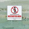 4" x 4" Custom Plastic Sign for a Restricted Area