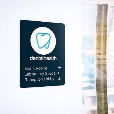 Color 8" x 6" Vertical Sign - alternate view