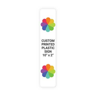 Color Sign Vertical 10 in x 2 in