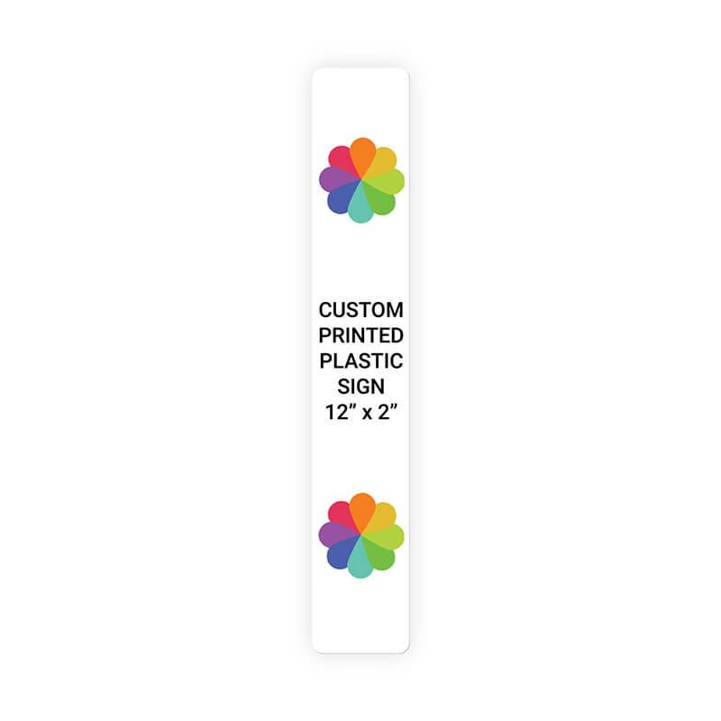Color Sign Vertical 12" x 2"