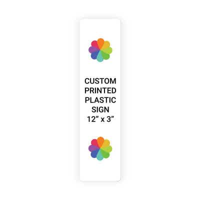 Color Sign Vertical 12 in x 3 in