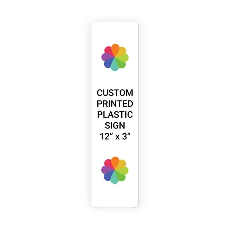 Color Sign Vertical 12" x 3"