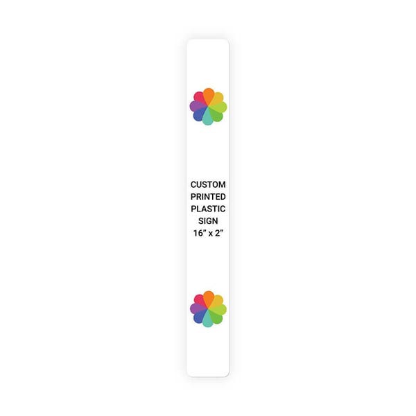 Color 16" x 2" Vertical Sign 