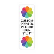 Color 3" x 1" Vertical Sign 