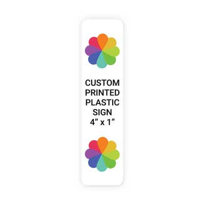 Color Sign Vertical 4 in x 1 in