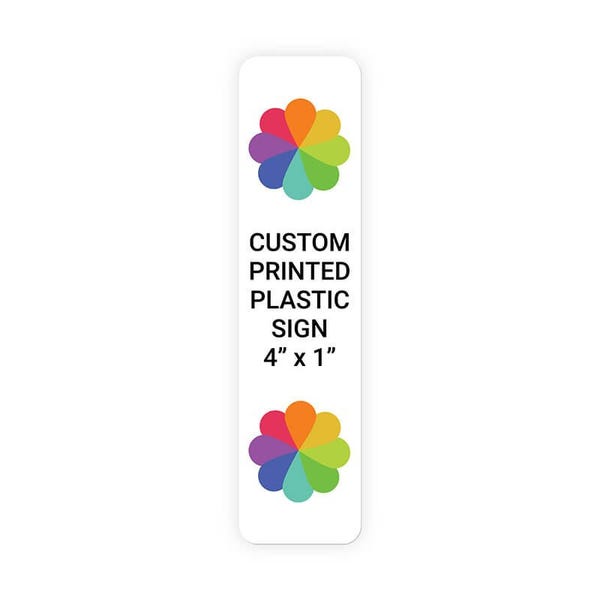Color 4" x 1" Vertical Sign