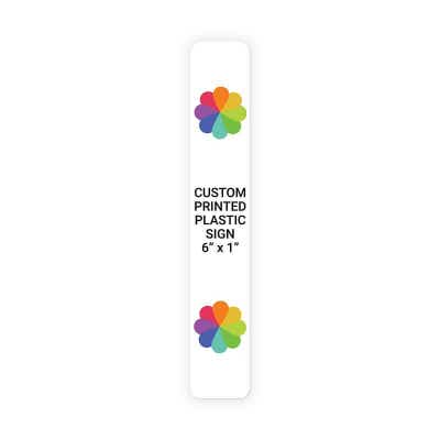 Color Sign Vertical 6 in x 1 in