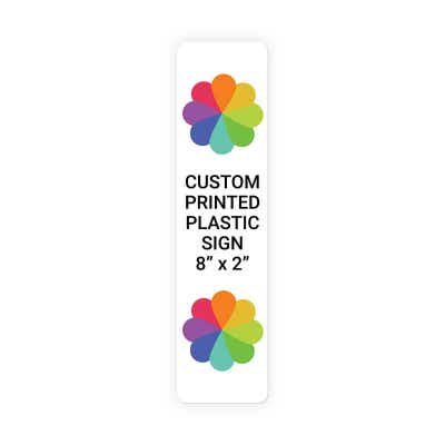 Color Sign Vertical 8 in x 2 in