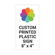 Color 8" x 4" Vertical Sign 