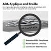 Features of the tactile text and Braille on ADA signs