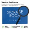 Weather resistance of the ADA signs