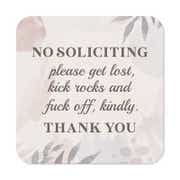 Pretty No Soliciting Sign | Funny Signs