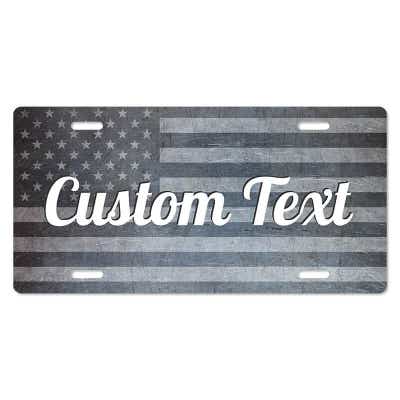 Custom License Plate with Pink Orchid Flowers