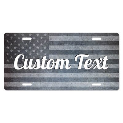 Custom License Plate with Pink Orchid Flowers