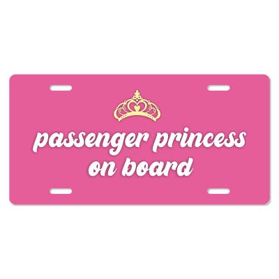 Custom License Plate with Pink Orchid Flowers