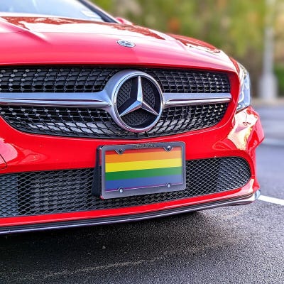 LGBTQ Pride Front License Plate - alternate view