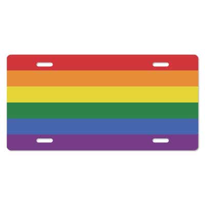 Custom License Plate with Pink Orchid Flowers