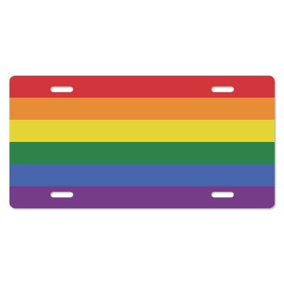 Custom License Plate with Pink Orchid Flowers