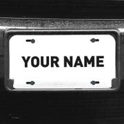 Custom Name Front License Plate