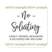 Pretty No Soliciting Sign | Floral Design