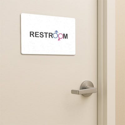 All Gender Restroom Sign - alternate view
