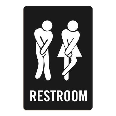 Funny Bathroom Sign All Gender Restroom