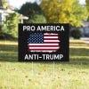 Pro America Anti-Trump Yard Sign in a Sunny Yard