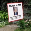 Silver Alert Funny Political Yard Sign Next to Stairs