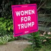 Women For Trump Yard Sign Next to Stairs