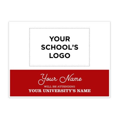 College Bound with School Logo Graduation Yard Sign