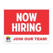 Bold Now Hiring Sign with Custom Logo