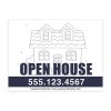 Open House Real Estate Yard Sign with Phone Number