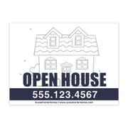 Open House Real Estate Yard Sign with Phone Number