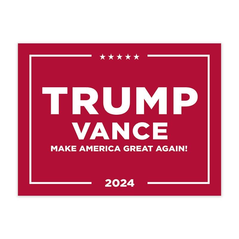 Trump Vance Red Yard Sign