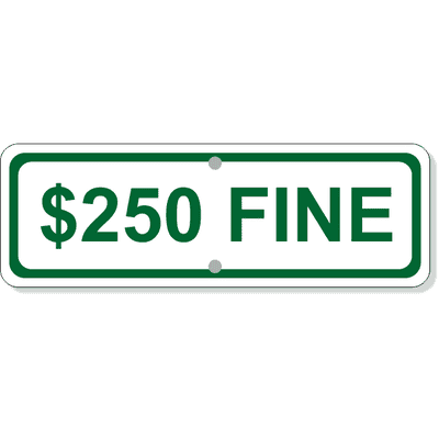Custom Fine Add-On Aluminum Sign Green | 4" x 12"