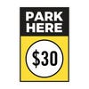 The insert only for the $30 park here sandwich board sign