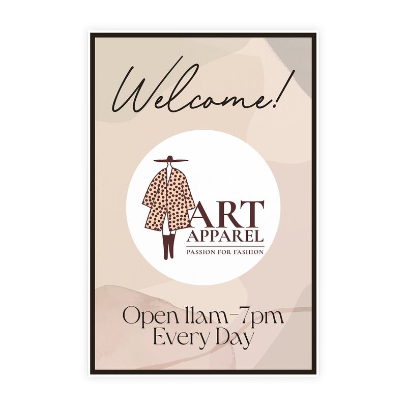 The insert only for a welcome A-frame sign