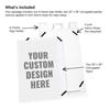 How the A-frame sign stays in place using hook-and-loop fasteners on each corner of the sign and can be removed without damaging the sign