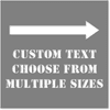 Custom Stencil with Right Arrow - 8" x 8"