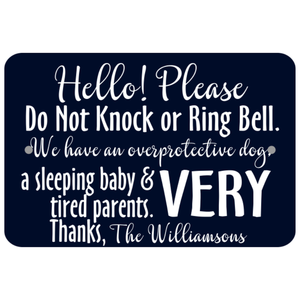 Do Not Knock Sign