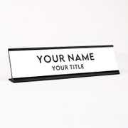 2" x 8" Custom Desk Name Plate – Personalized Name & Title