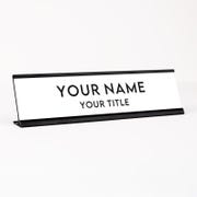 2" x 8" Custom Desk Name Plate – Personalized Name & Title