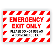 Emergency Exit Only 6" x 9" Vinyl Decal