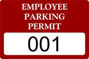 Employee Parking Bumper Sticker