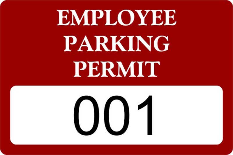 Employee Parking Bumper Sticker