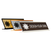 Aluminum Holder with 2" x 8" Engraved Desk Name Plate