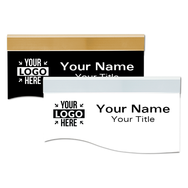 Plastic Engraved Wave Shaped Sign Insert Only - 3.25" x 8"
