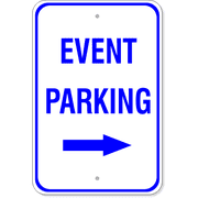 Event Parking Right Arrow Sign