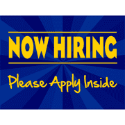 Fancy Now Hiring Sign
